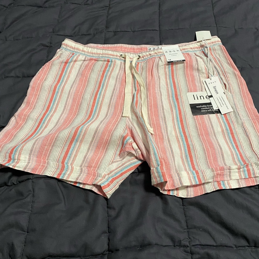 Striped Linen Shorts